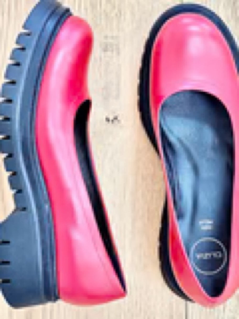 Women’s Pink Slip-On Chunky Sole Loafers